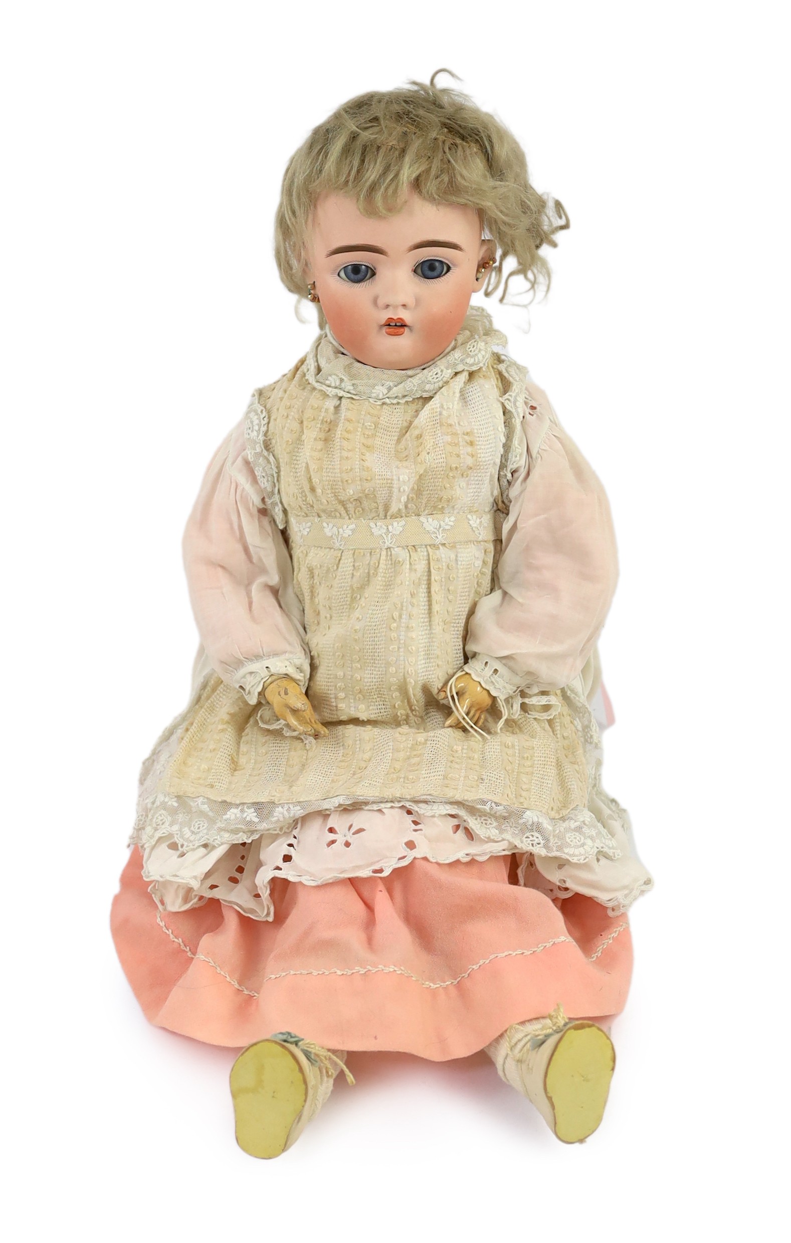 An Adolf Wislizenus bisque doll, German, circa 1910, 24in.